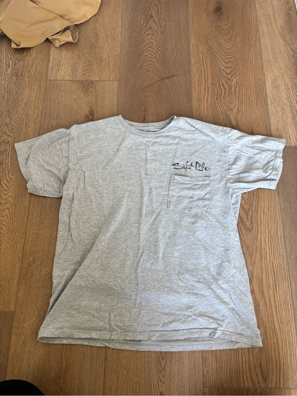Salt Life Heather Gray Short Sleeve Pocket Tee